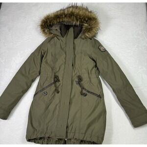 Abercrombie and Fitch Parka Jacket Womens XS Sherpa Lined Utility Hooded